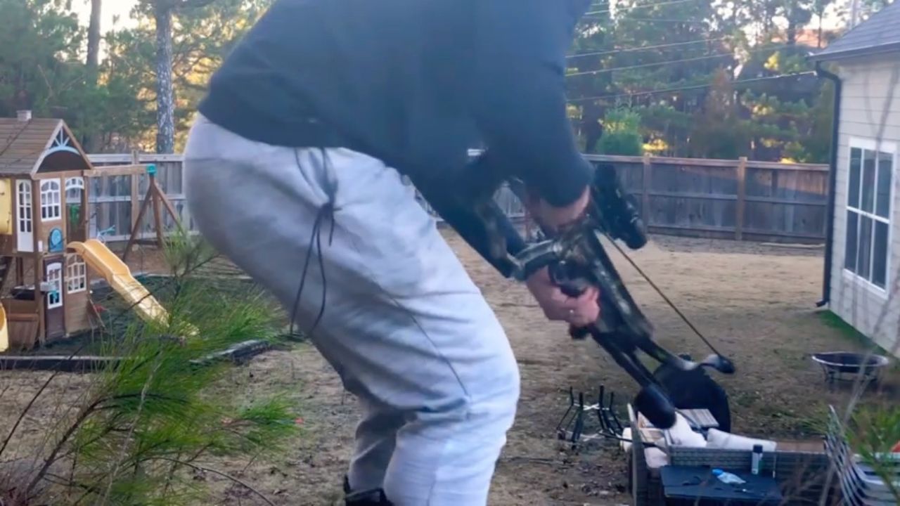 国外合法拍摄巴力ts490十字弓弩复合弩猎豹m38-6户外打靶娱乐