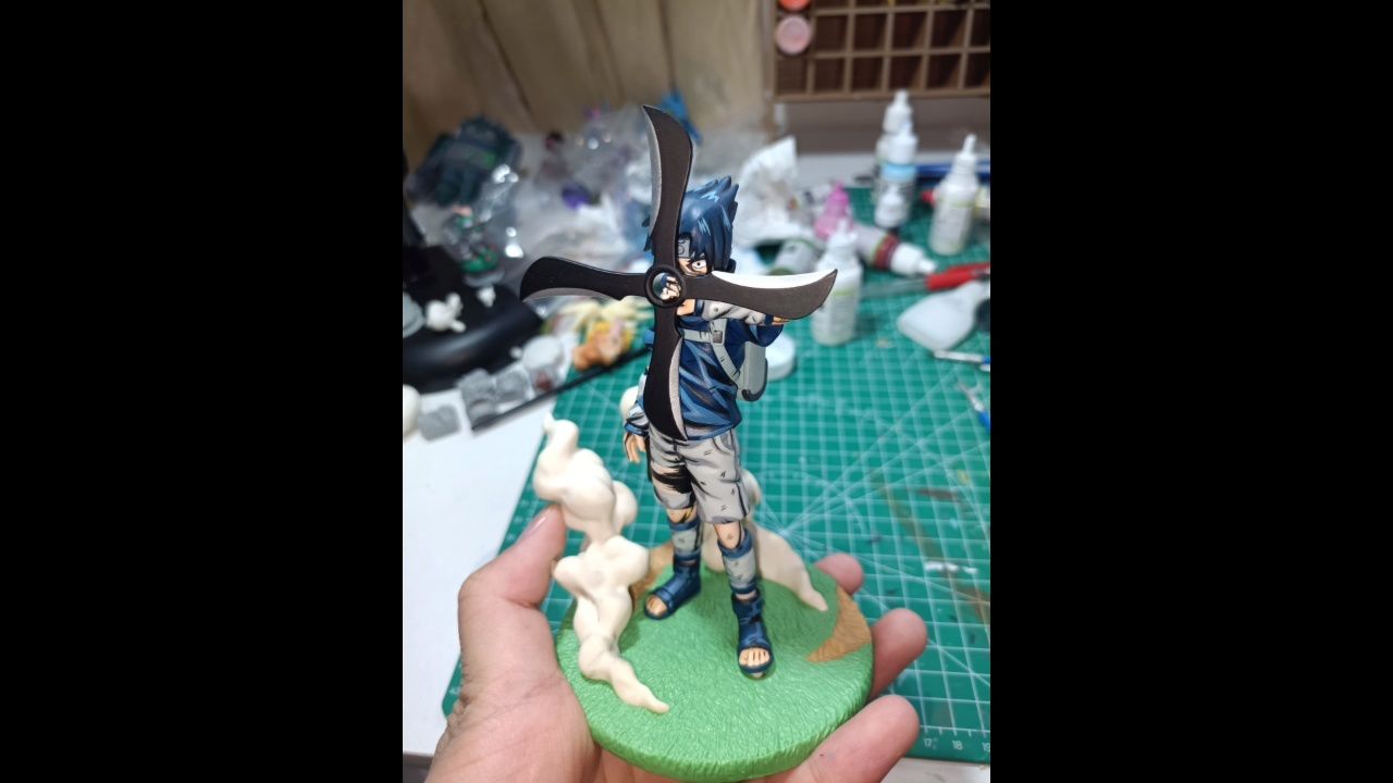【风格重塑】火影忍者景品 风魔手里剑佐助 漫画色涂装