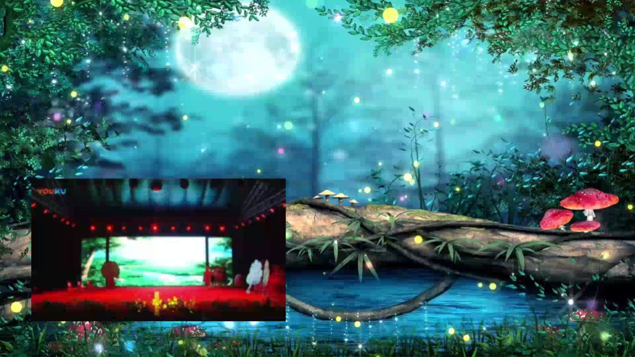 b783-童话剧小青虫的梦学生演出表演节目动态led大屏幕背景视频高清