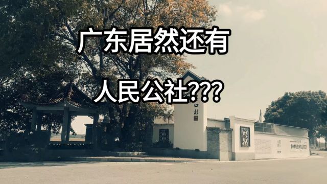 广东中山市最后一个古村落,为何一直坚持“人民公社?”