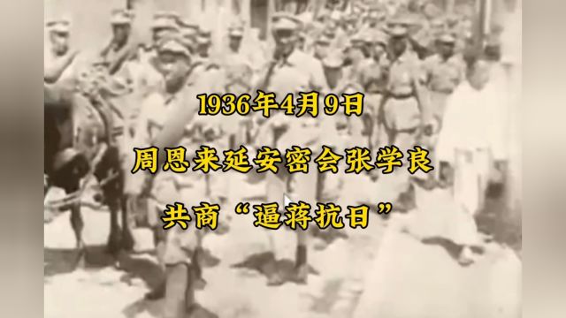 1936年4月9日周恩来延安密会张学良共商“逼蒋抗日”