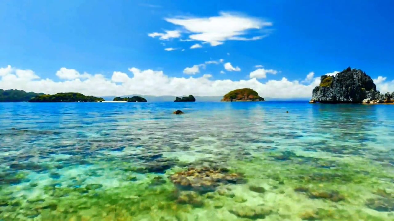 碧海蓝天#素材 #风景 #视觉震撼 #碧水蓝天 #摄影 #蓝色治愈系 #壁纸