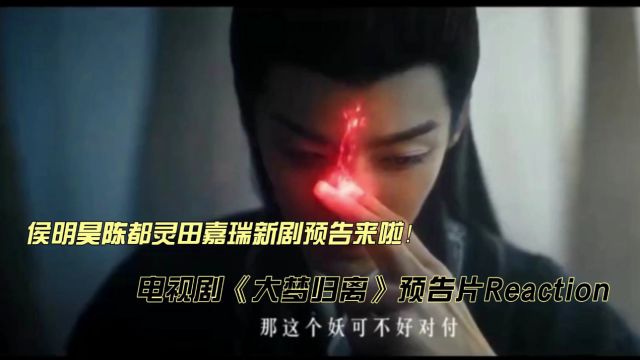 田嘉瑞侯明昊电视剧《大梦归离》预告片reaction