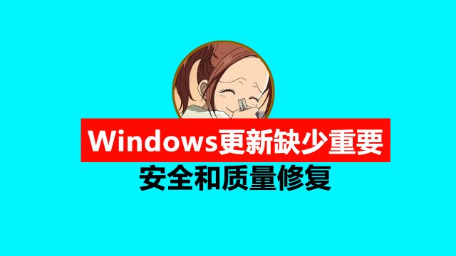 Windows更新缺少重要的安全和质量修复2分钟解决