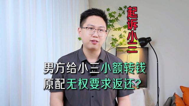 小额转账=不用返还❓小三别得意一样能治你!