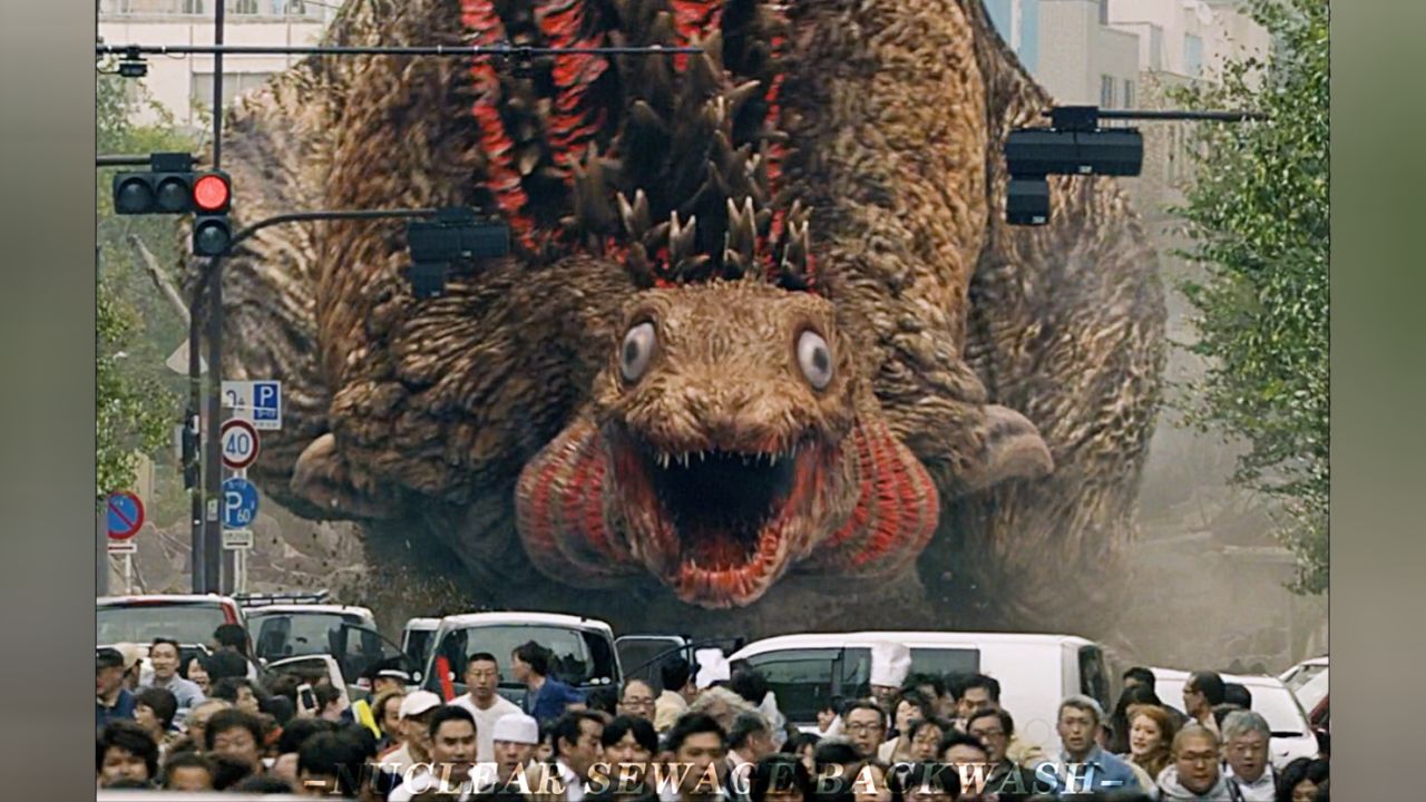 "当哥斯拉吸食核污水后,看到最后舒适了"