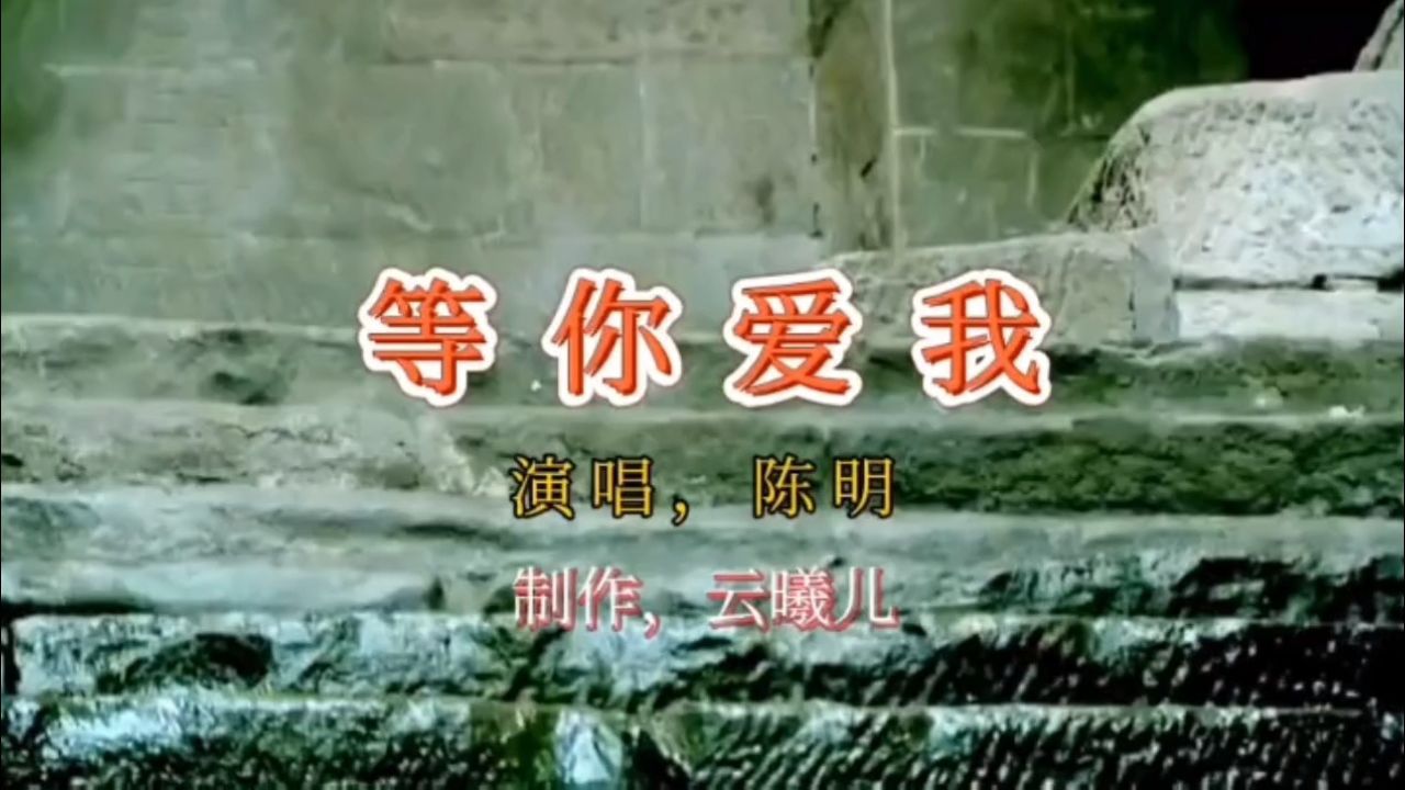 一首陈明唱的经典老歌《等你爱我》感人好听,听的使人流泪不止!