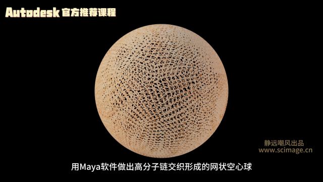 【SCI科研制图教程】如何用maya软件做高分子链交织形成的网状空心球(Maya软件)【宋元元博主】