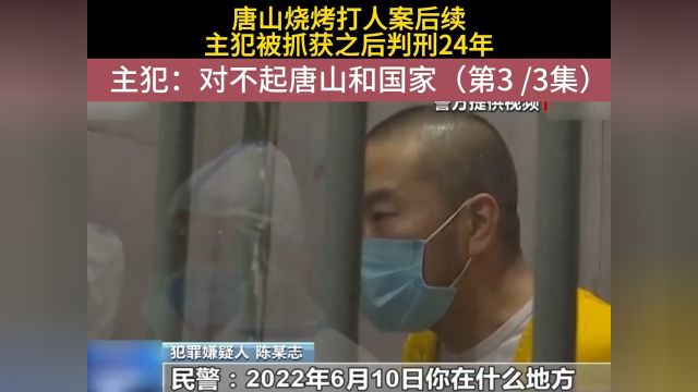 唐山打人后续,主犯被判刑24年,主犯:对不起唐山和国家#社会百态#真实事件 3