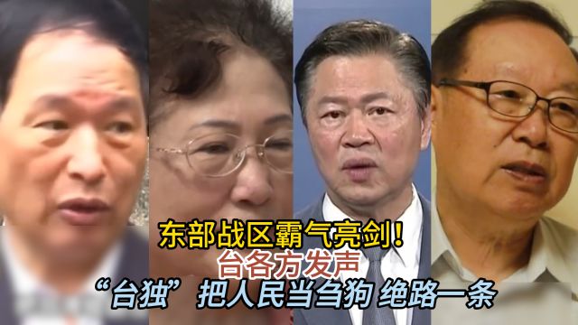 东部战区霸气亮剑!台各方发声:“台独”把人民当刍狗 绝路一条