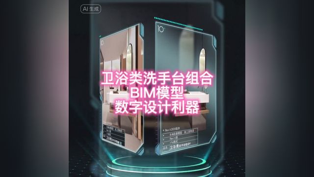 卫浴类洗手台组合 BIM模型 数字设计利器 【十加设计云】