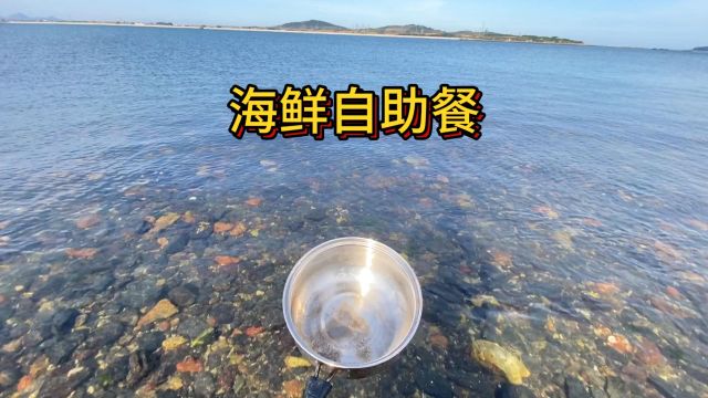 免费的海鲜自助就是好吃,挑选好海鲜做海鲜面,吃的就是鲜味