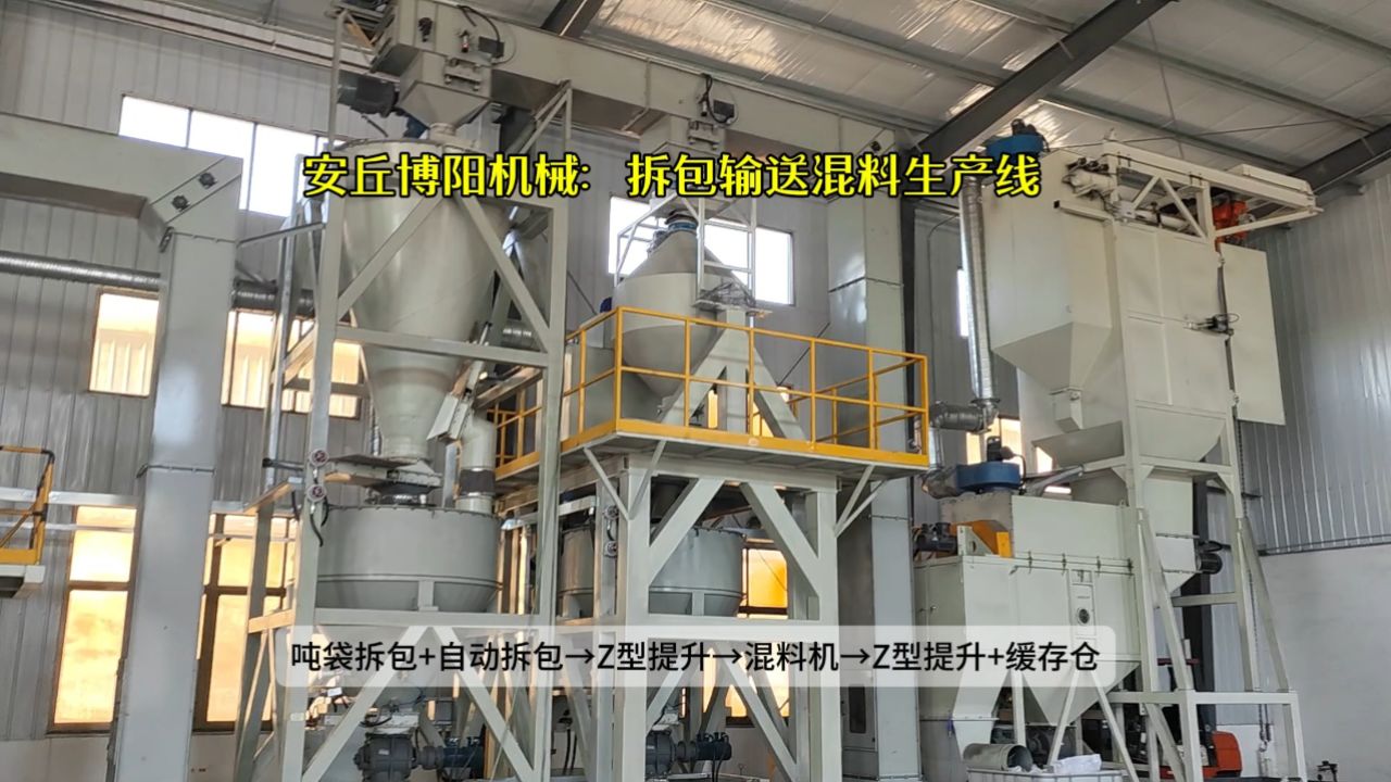 金属灰吨袋自动开袋站02 密闭式吨袋无尘拆包机应用