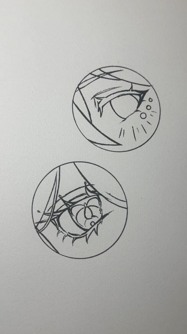 知更鸟vs芙宁娜眼睛画法过程图