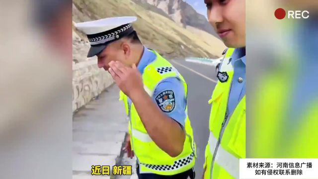 新疆交警太可爱了!交警在独库公路偶遇土拨鼠 于是...