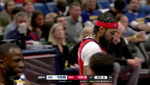 《NBA全场集锦》【回放】NBA杯小组赛：勇士vs鹈鹕第4节中文解说回放