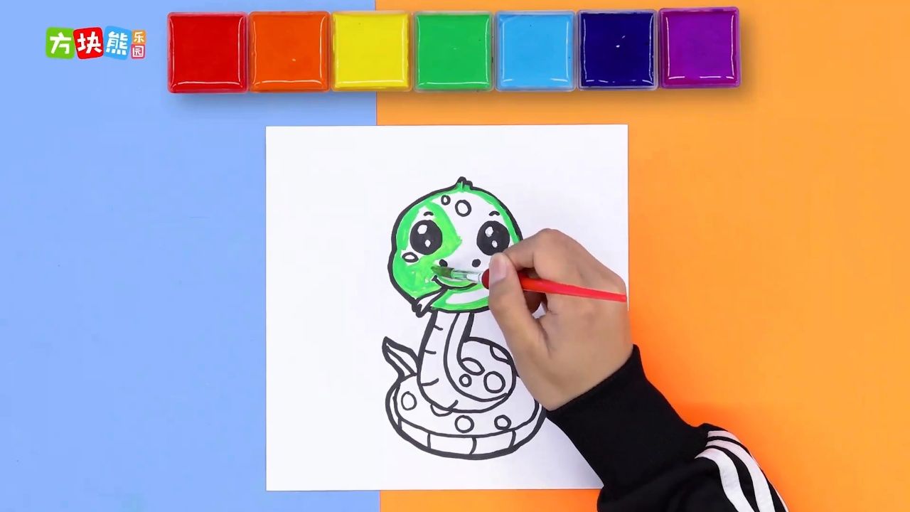方块熊简笔画 蛇_19_高光片段