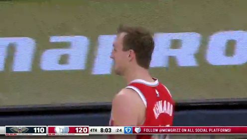 《NBA全场集锦》NBA常规赛：鹈鹕vs灰熊第4节英文原声回放
