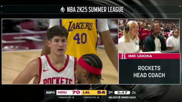 NBA夏季联赛：火箭vs湖人第3节中文解说回放
