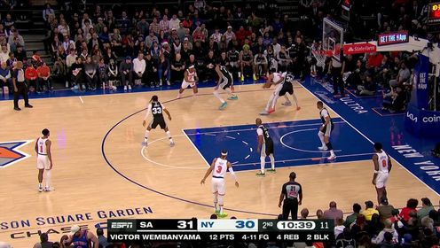 《NBA全场集锦》给自己上上强度！唐斯凭借柔和手感顶着文班亚马勾手打进
