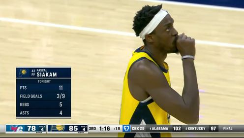《NBA全场集锦》NBA常规赛：76人vs步行者第3节中文解说回放