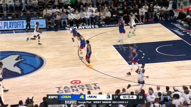 外线手感爆发！爱德华兹携手唐斯开局连中两记三分