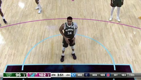 《迈阿密热火》NBA常规赛：雄鹿vs热火第4节中文解说回放