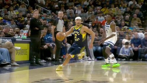 《NBA全场集锦》一路火花带闪电！内姆布哈德抢断后联手哈利伯顿疾驰上篮飞天遁地