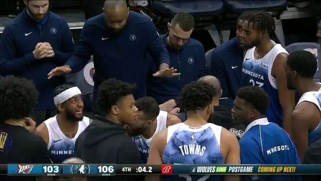NBA季中锦标赛：雷霆vs森林狼第4节英文原声回放