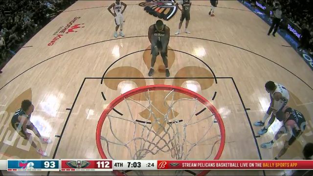 76人vs鹈鹕第4节中文解说回放