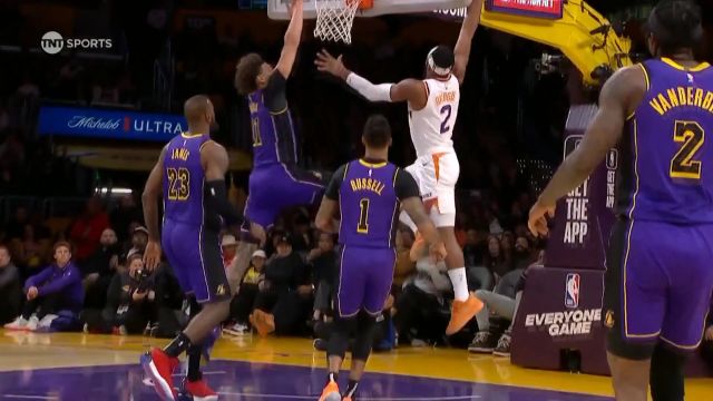皓篮球：这球给湖人扣懵了 奥科吉太阳有你万事大吉