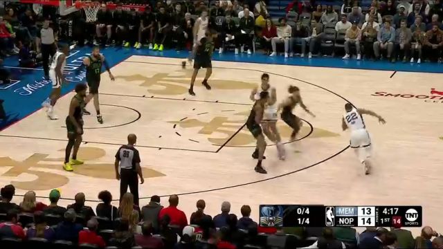 NBA常规赛：灰熊vs鹈鹕第1节中文解说回放