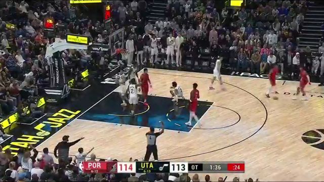 NBA常规赛：开拓者vs爵士加时一中文解说回放