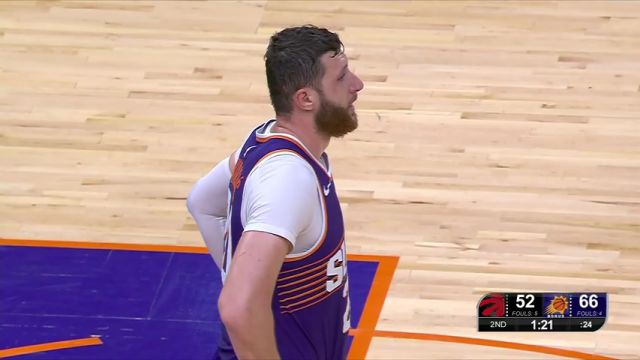 NBA常规赛：猛龙vs太阳第2节英文原声回放