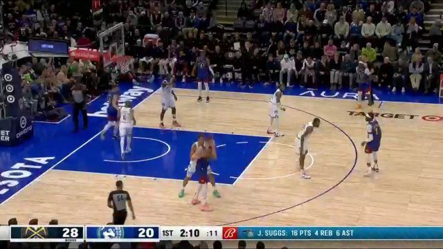 NBA常规赛：掘金vs森林狼英文原声全场回放