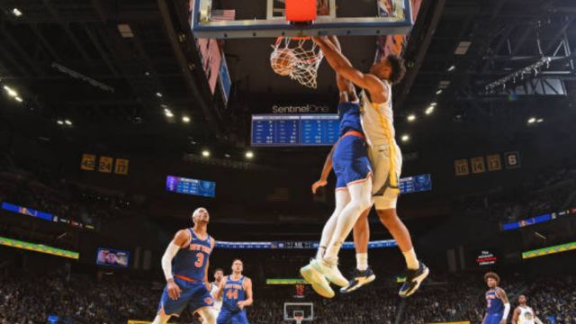 尼克斯vs勇士五佳球 流畅转移球布伦森三分终结 TJD残暴隔扣