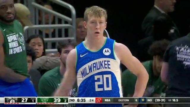 NBA常规赛：篮网vs雄鹿第2节英文原声回放