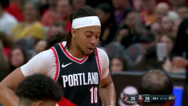 NBA常规赛：开拓者vs火箭第1节英文原声回放