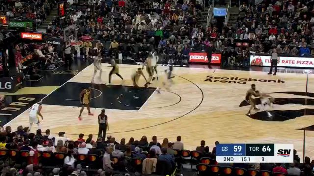 猛龙vs勇士第2节英文原声回放