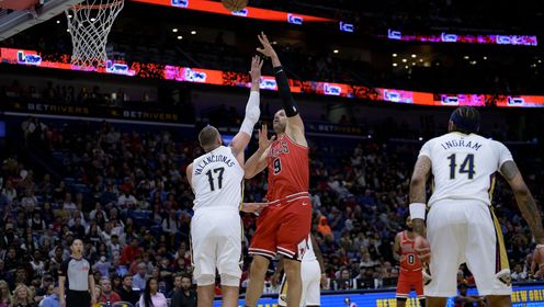《NBA全场集锦》【球星】武切维奇vs鹈鹕集锦 内线翻江倒海22+13两双入账