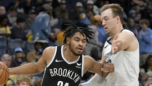 《NBA全场集锦》【原声】篮网111-86灰熊 施罗德18+5篮网7人上双客场大胜灰熊