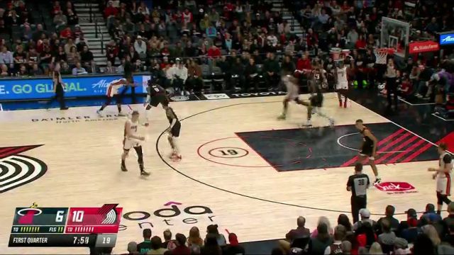 NBA常规赛：热火vs开拓者英文原声全场回放
