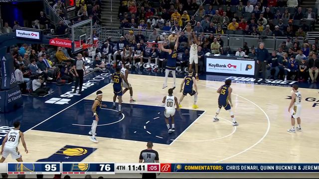 库明加vs步行者集锦 全场18+4强硬进攻冲击对手防线