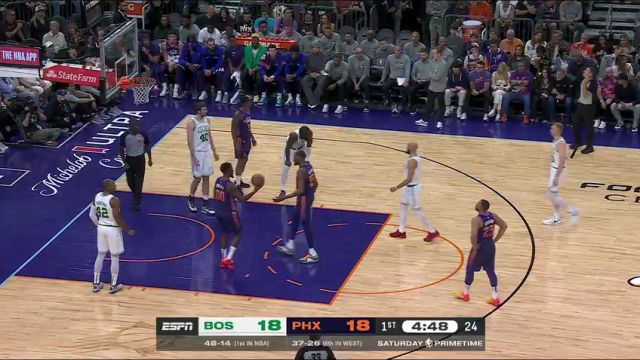 NBA常规赛：凯尔特人vs太阳第1节中文解说回放