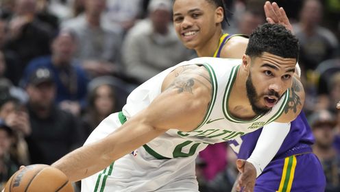 《NBA全场集锦》【原声】凯尔特人123-107爵士 塔图姆单核轰38分绿军六人上双客场击破爵士