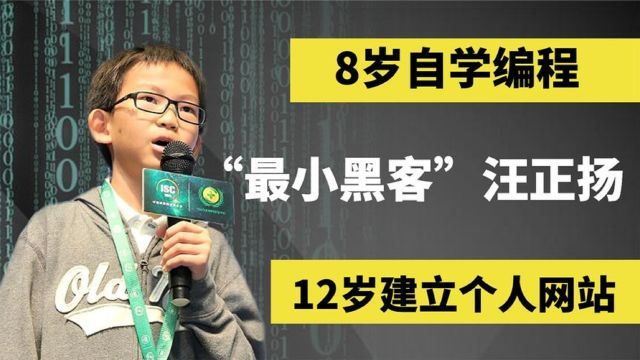 中国最小黑客汪正扬:8岁学编程,12岁创办网站,现在咋样了?