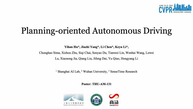 UniAD Planningoriented Autonomous Driving