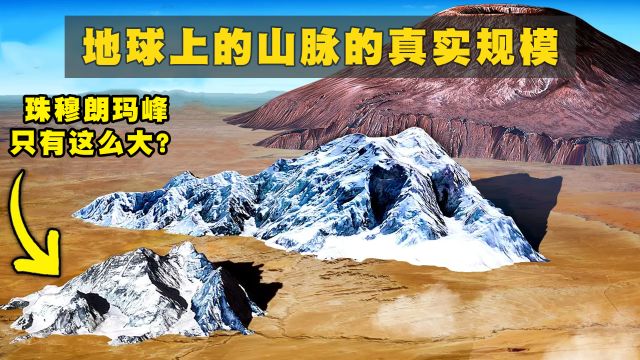 3D对比:地球上的山脉的真实规模,喜马拉雅山可能不是最高的?