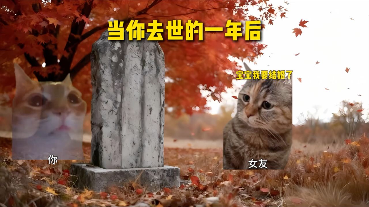 当你去世的一年后.#猫meme#音乐分享#戴上耳机#猫meme小剧场#爱如潮水_高清1080P在线观看平台_腾讯视频