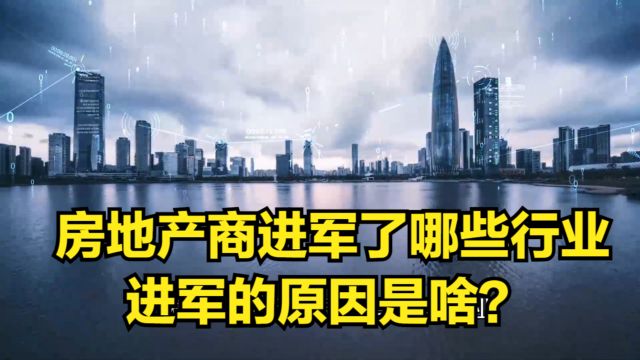 房地产商进军了哪些其他行业?为什么要进军?看完你就懂了